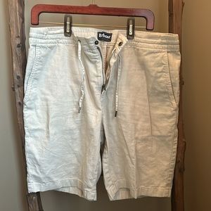 Men's Barbour Light Stone Linen Blend Shorts Size 36